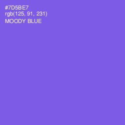 #7D5BE7 - Moody Blue Color Image